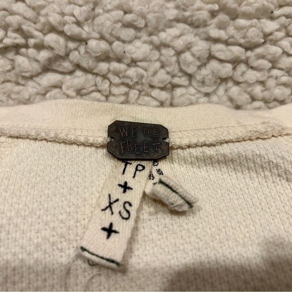 Free People Thermal long sleeve with lace. NWOT. - Picture 2 of 3